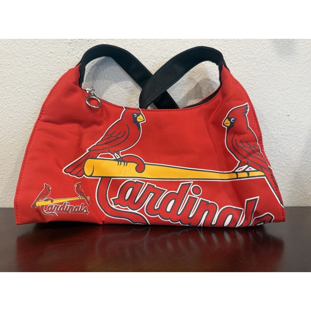 St. Louis Cardinals Red Shoulder Handbag Purse MLB Baseball Zip Tote Bag